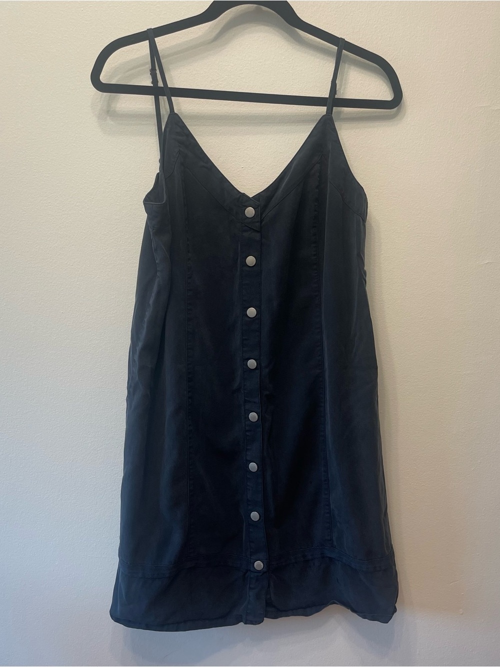 Vince Camuto Navy Snap Front Dress M
